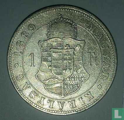 Hongrie 1 forint 1889 - Image 1