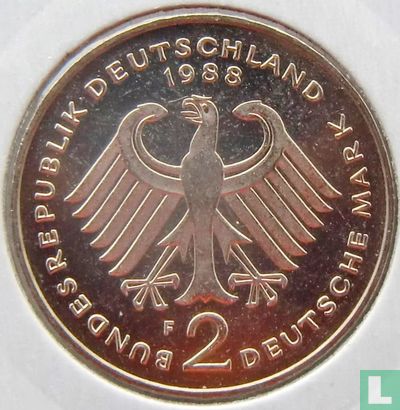 Deutschland 2 Mark 1988 (F - Kurt Schumacher) - Bild 1
