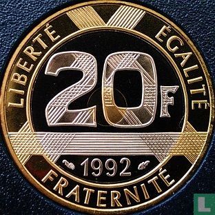 Frankrijk 20 francs 1992 (PROOF) - Afbeelding 1