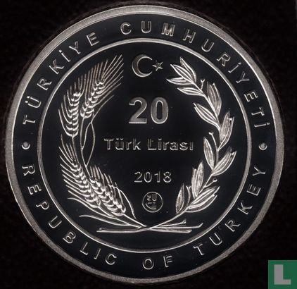 Turkije 20 türk lirasi 2018 (PROOF) "Denizli Rooster" - Afbeelding 1