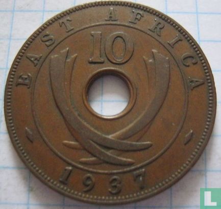 East Africa 10 cents 1937 (without mintmark) - Image 1
