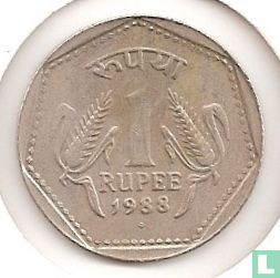 India 1 rupee 1988 (Bombay) - Image 1