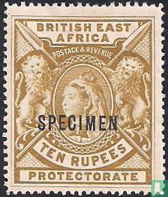 Koningin Victoria met opdruk "SPECIMEN".
