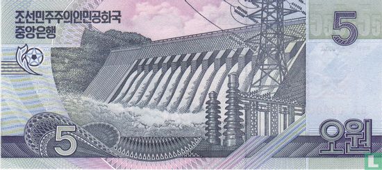 Noord Korea 5 Won 2002 (SPECIMEM) - Afbeelding 2