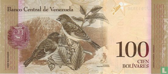 Venezuela 100 Bolívares 2014 - Afbeelding 2