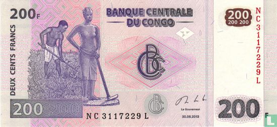 Congo 200 Francs 2013 - Image 1