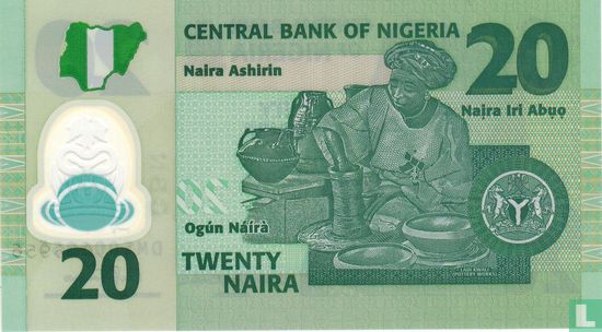Nigeria 20 Naira 2018 - Afbeelding 2