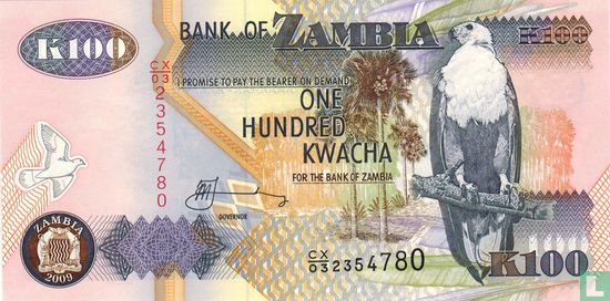 Zambia 100 Kwacha 2009 - Afbeelding 1