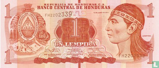 Honduras 1 Lempira 2014 - Image 1