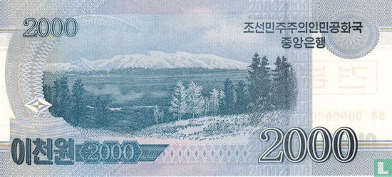 Noord Korea 2000 Won 2008 (Specimen)  - Afbeelding 2