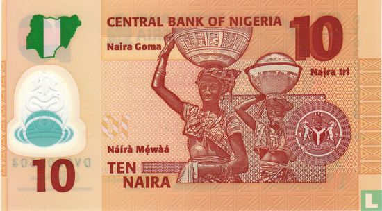 Nigeria 10 Naira 2017 - Afbeelding 2