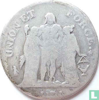 France 5 francs AN 9 (K) - Image 2
