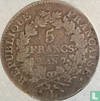 France 5 francs AN 7 (L) - Image 1