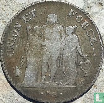 France 5 francs AN 7 (K) - Image 2