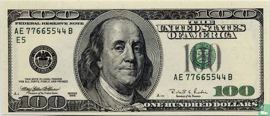 Verenigde Staten 100 dollars 1996 E - Afbeelding 1