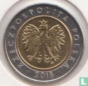 Pologne 5 zlotych 2018 "100th anniversary Regaining independence by Poland" - Image 1