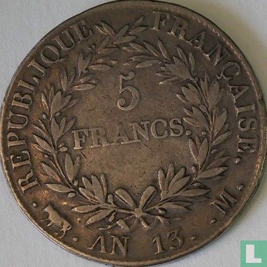 Frankrijk 5 francs AN 13 (M) - Afbeelding 1