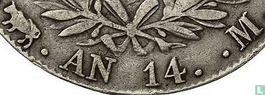 Frankrijk 5 francs AN 14 (M) - Afbeelding 3