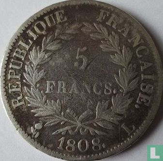 Frankrijk 5 francs 1808 (L) - Afbeelding 1
