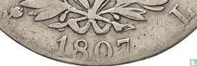 Frankrijk 5 francs 1807 (L) - Afbeelding 3