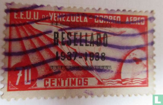 Overprint "RESELLADO 1937-1938"