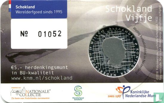Netherlands 5 euro 2018 (coincard - BU) "Schokland Vijfje" - Image 2