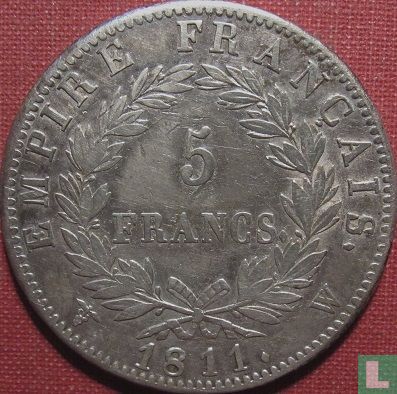 Frankrijk 5 francs 1811 (W) - Afbeelding 1