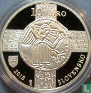 Slowakije 10 euro 2018 (PROOF) "1150th anniversary Recognition of the Slavonic liturgical language" - Afbeelding 1