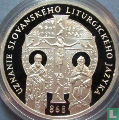 Slowakije 10 euro 2018 (PROOF) "1150th anniversary Recognition of the Slavonic liturgical language" - Afbeelding 2