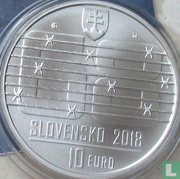 Slovaquie 10 euro 2018 "50 years Civic resistance against the Warsaw Pact invasion of August 1968" - Image 1