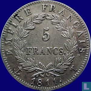 France 5 francs 1811 (T) - Image 1