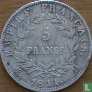 Frankrijk 5 francs 1811 (H) - Afbeelding 1