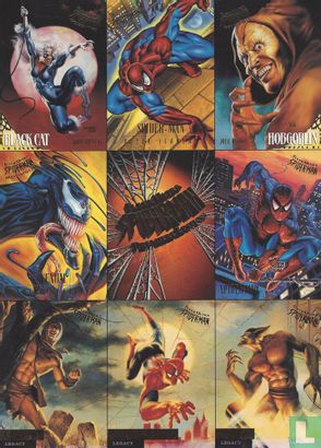 Marvel Fleer Ultra Spider-Man Premiere Edition 8 Card Promo Sheet Uncut - Afbeelding 1