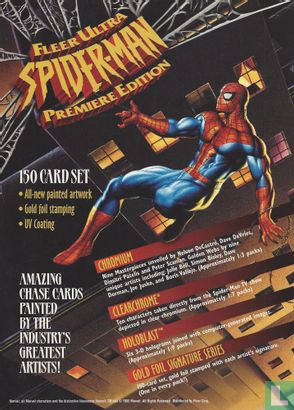 Marvel Fleer Ultra Spider-Man Premiere Edition 8 Card Promo Sheet Uncut - Afbeelding 2