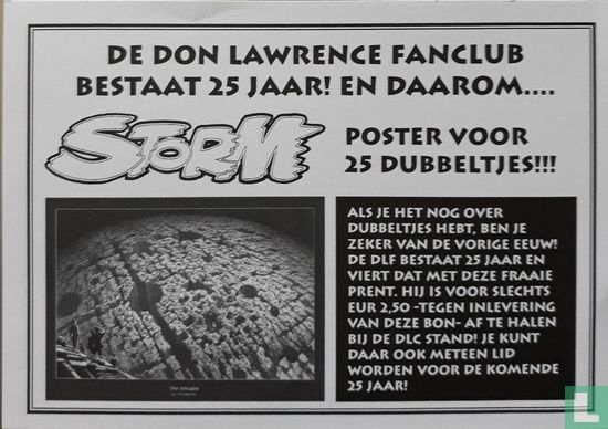 De Don Lawrence fanclub bestaat 25 jaar ! en daarom.... Storm poster voor 25 dubbeltjes !!!