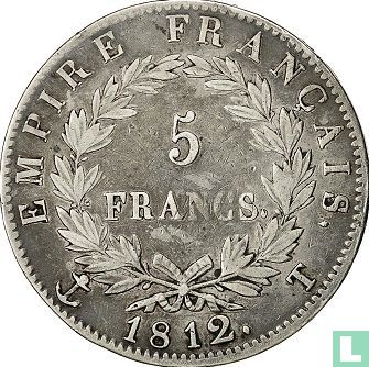 Frankrijk 5 francs 1812 (T) - Afbeelding 1