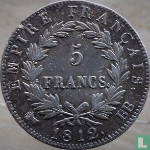 France 5 francs 1812 (BB) - Image 1