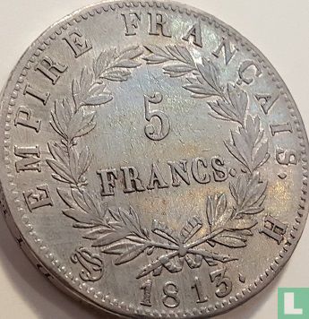 France 5 francs 1813 (H) - Image 1
