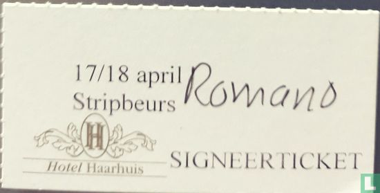 17/18 april Stripbeurs - Hotel Haarhuis - signeerticket