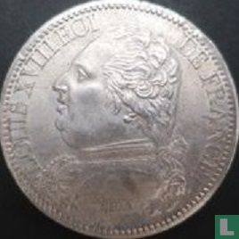 Frankrijk 5 francs 1815 (LOUIS XVIII - W) - Afbeelding 2