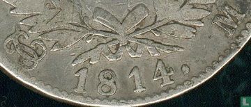Frankrijk 5 francs 1814 (NAPOLEON - M) - Afbeelding 3