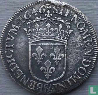 France ½ écu 1646 (&) - Image 1