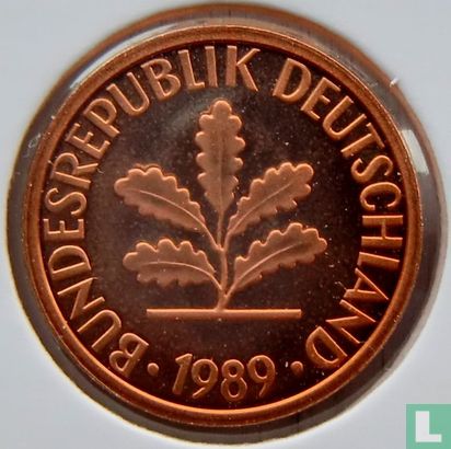Allemagne 1 pfennig 1989 (BE - J) - Image 1