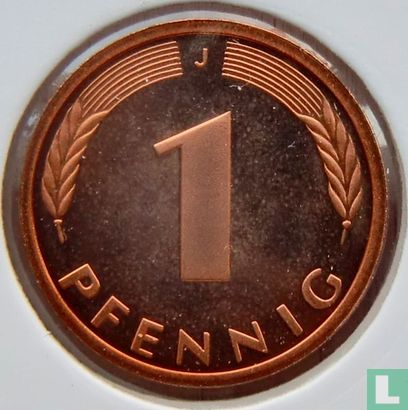 Duitsland 1 pfennig 1989 (PROOF - J) - Afbeelding 2