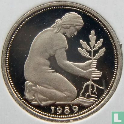 Duitsland 50 pfennig 1989 (PROOF - G) - Afbeelding 1