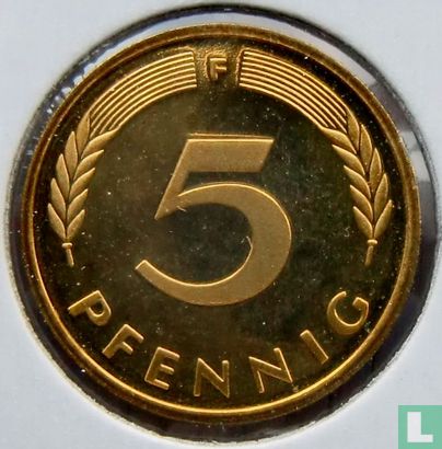 Germany 5 pfennig 1989 (PROOF - F) - Image 2