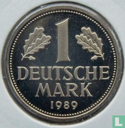 Germany 1 mark 1989 (PROOF - D) - Image 1