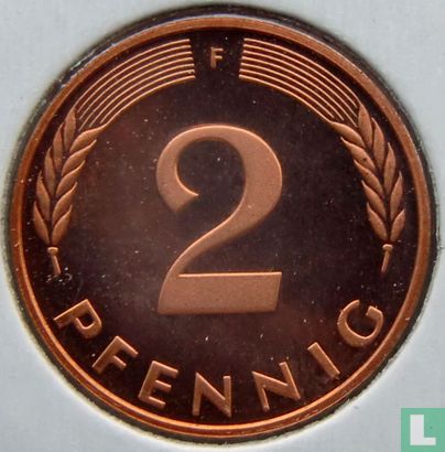 Duitsland 2 pfennig 1989 (PROOF - F) - Afbeelding 2