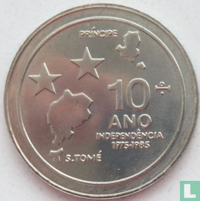 Sao Tomé en Principe 100 dobras 1985 "10th anniversary of Independence" - Afbeelding 1