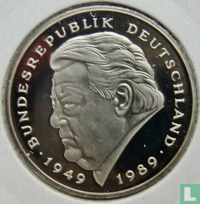 Germany 2 mark 1992 (PROOF - F - Franz Joseph Strauss) - Image 2